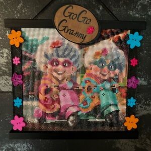 Custom Framed Art-Diamond Painting-Go Go Granny